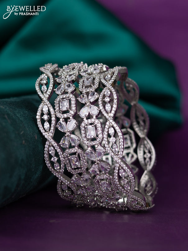 zircon bangle with cz stones
