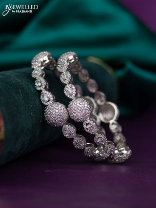 zircon bangle with cz stones