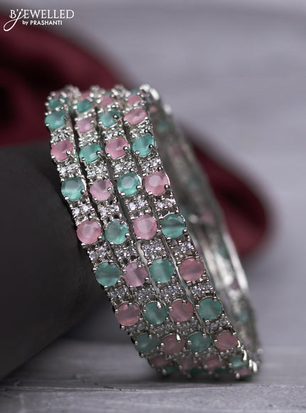 zircon bangle with multicolor and cz stones