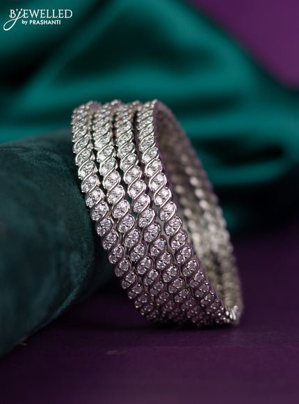 zircon bangle with cz stones