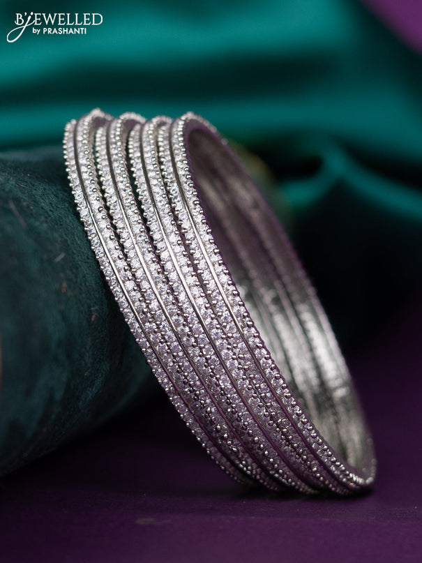 zircon bangle with cz stones