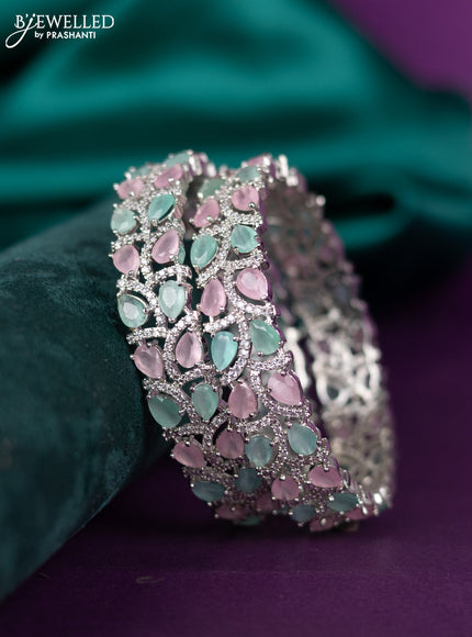 zircon bangle with multicolor and cz stones