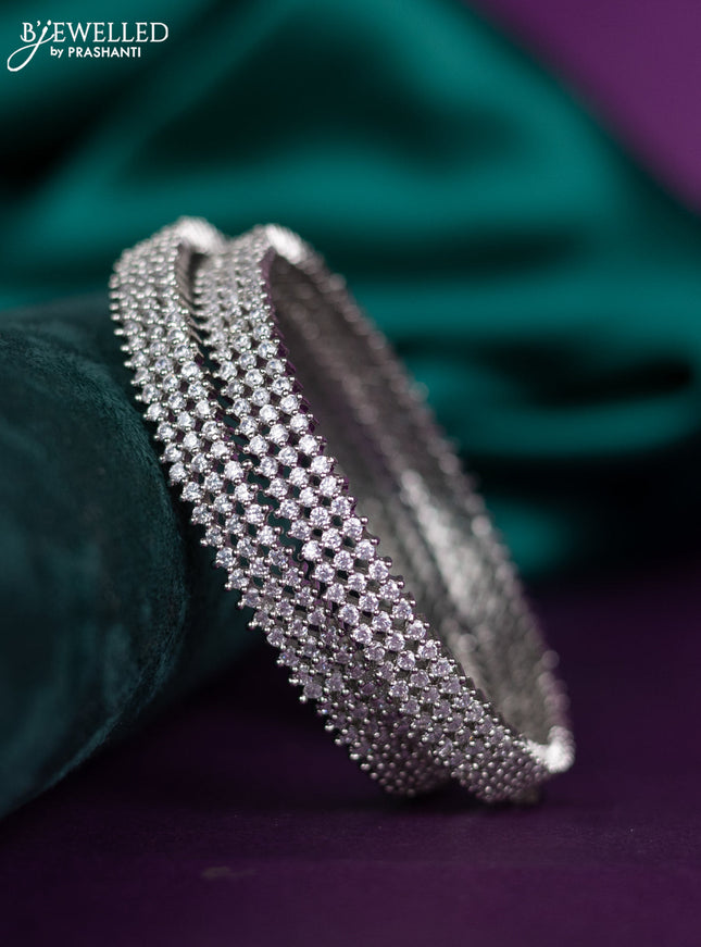 zircon bangle with cz stones
