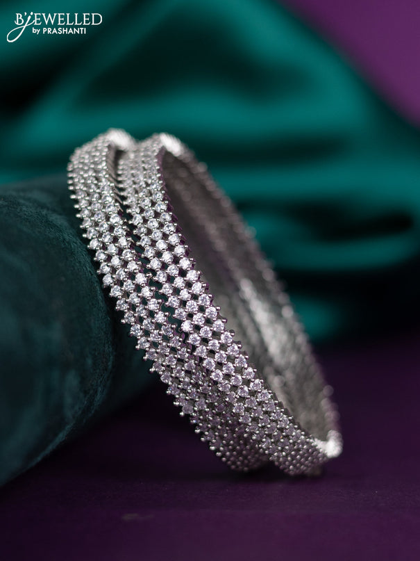 zircon bangle with cz stones