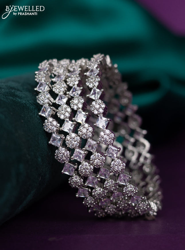 zircon bangle with cz stones