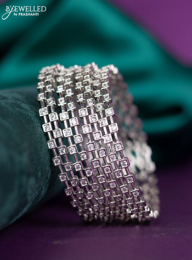 zircon bangle with cz stones