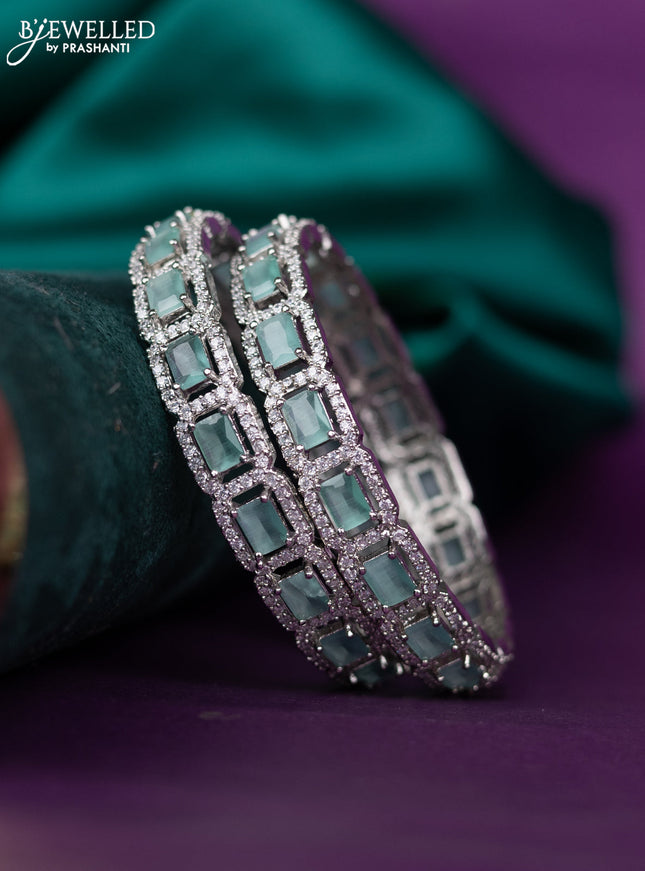zircon bangle with pastel blue and cz stones