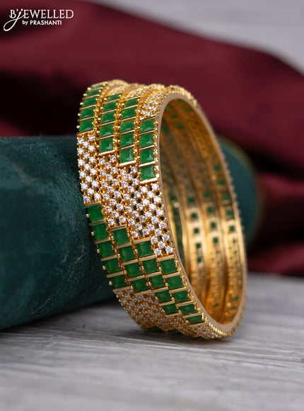 zircon bangle with gold finish and  cz stones