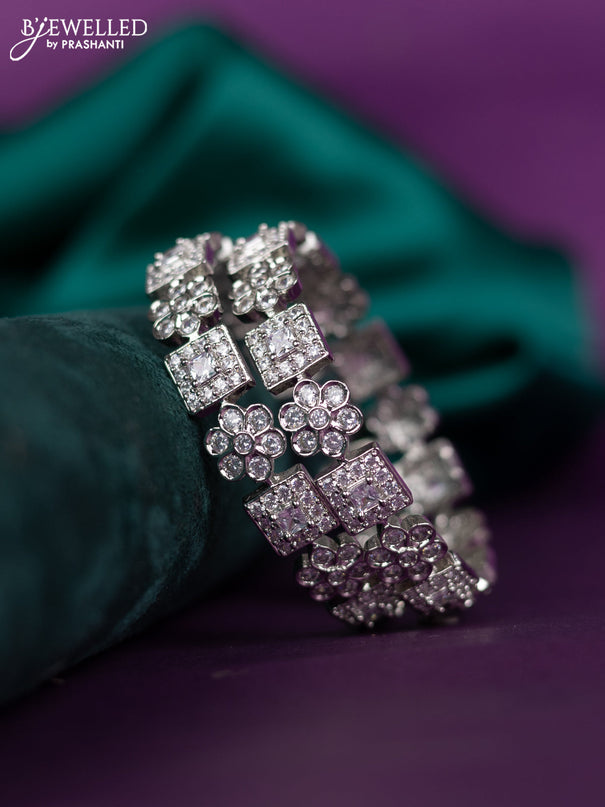zircon bangle with cz stones