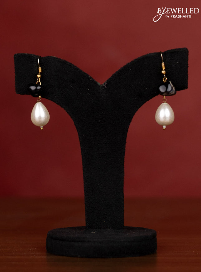 Jaipur baby pink crystal beaded necklace with brown stones