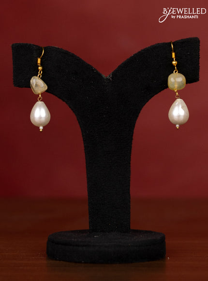 Jaipur purple crystal beaded with yellow stones necklace