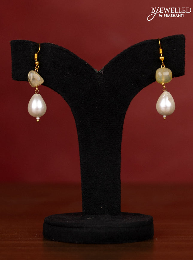 Jaipur purple crystal beaded with yellow stones necklace