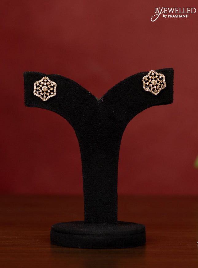 Jaipur crystal beaded multilayer blue necklace with cz stone pendant