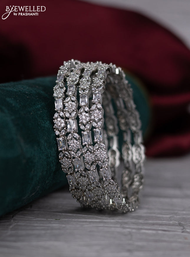 Zircon bangle with cz stones