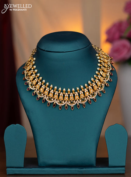 Antique necklace with kemp & cz stones