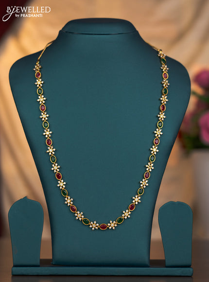 Antique necklace floral design with kemp & cz stones without earring