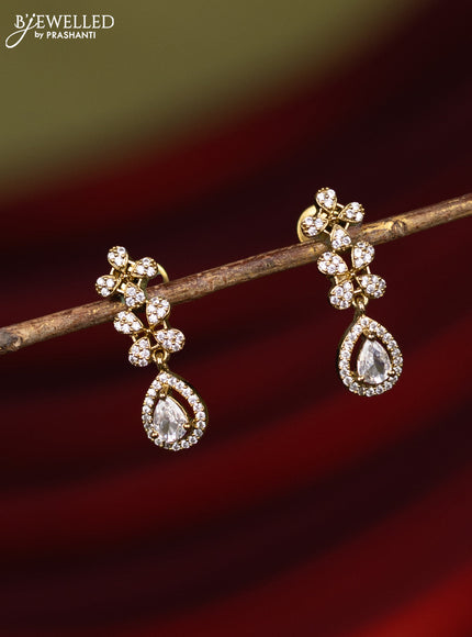 Earring with cz stones in victorian finish