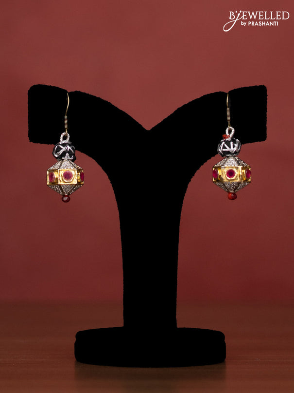 Jaipur crystal kemp and cz stone necklace with earrings