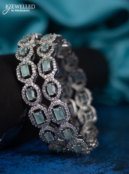 Zircon bangle with lavender and cz stones