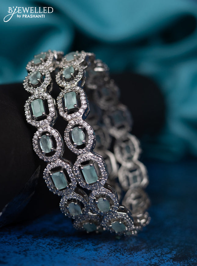 Zircon bangle with lavender and cz stones