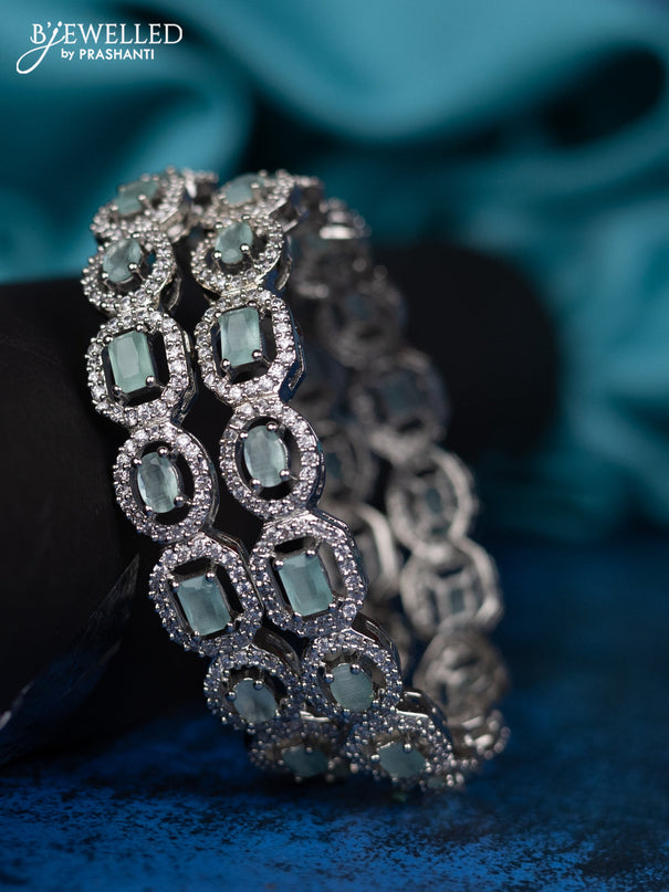 Zircon bangle with lavender and cz stones