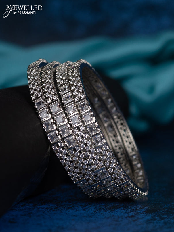 Zircon bangle with cz stones