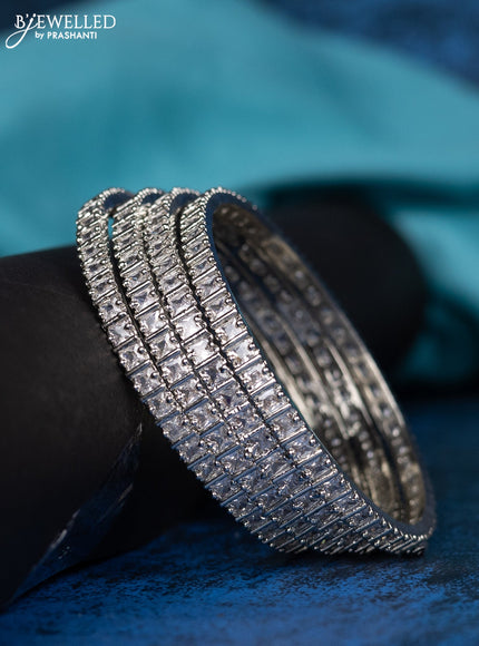 Zircon bangle with cz stones