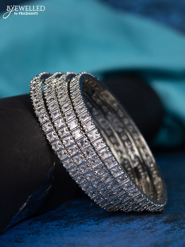 Zircon bangle with cz stones