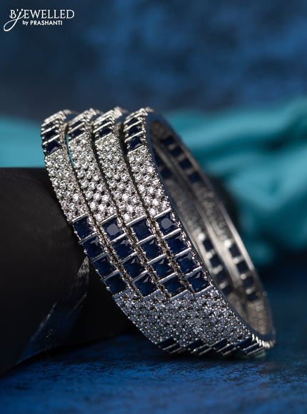 Zircon bangle with sapphire and cz stones