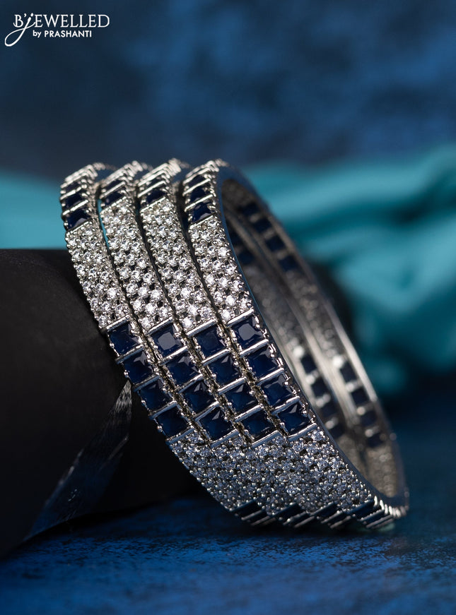 Zircon bangle with sapphire and cz stones