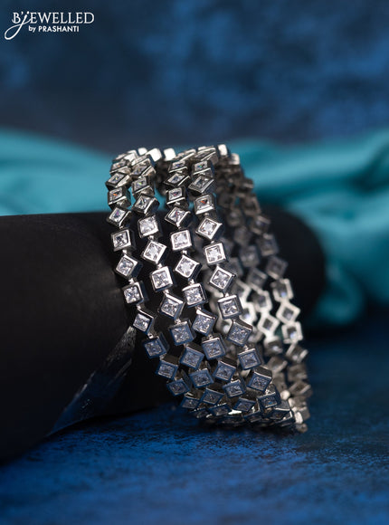 Zircon bangle with cz stones