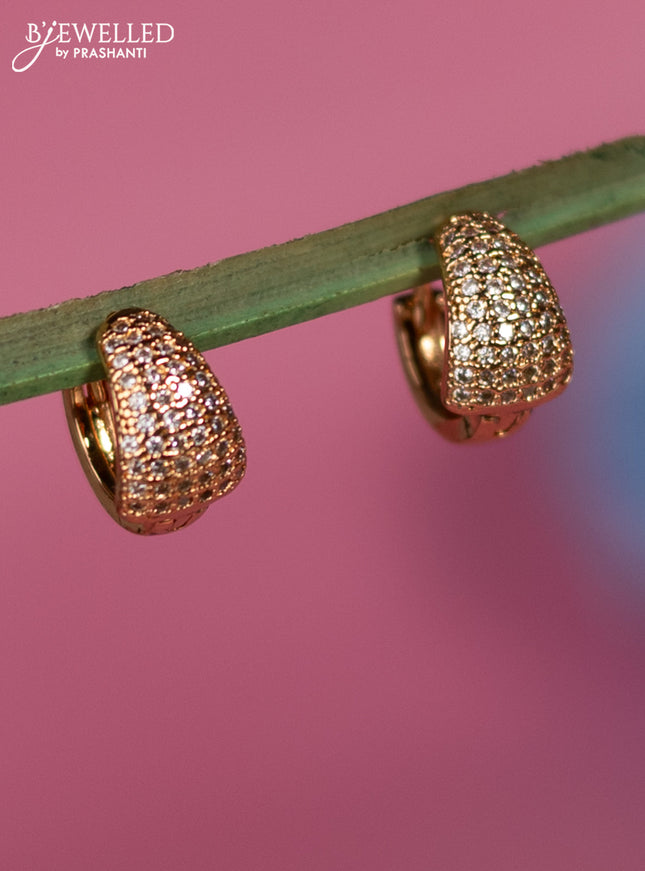 Rose gold earring with cz stone