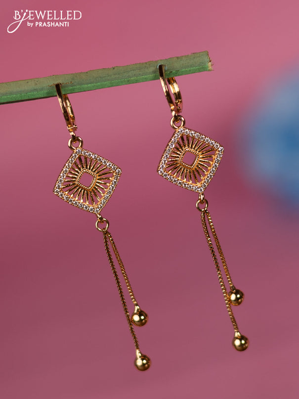 Rose gold earring with cz stone