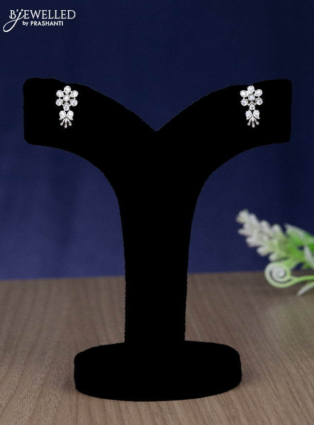 Zircon haaram floral design with cz stones