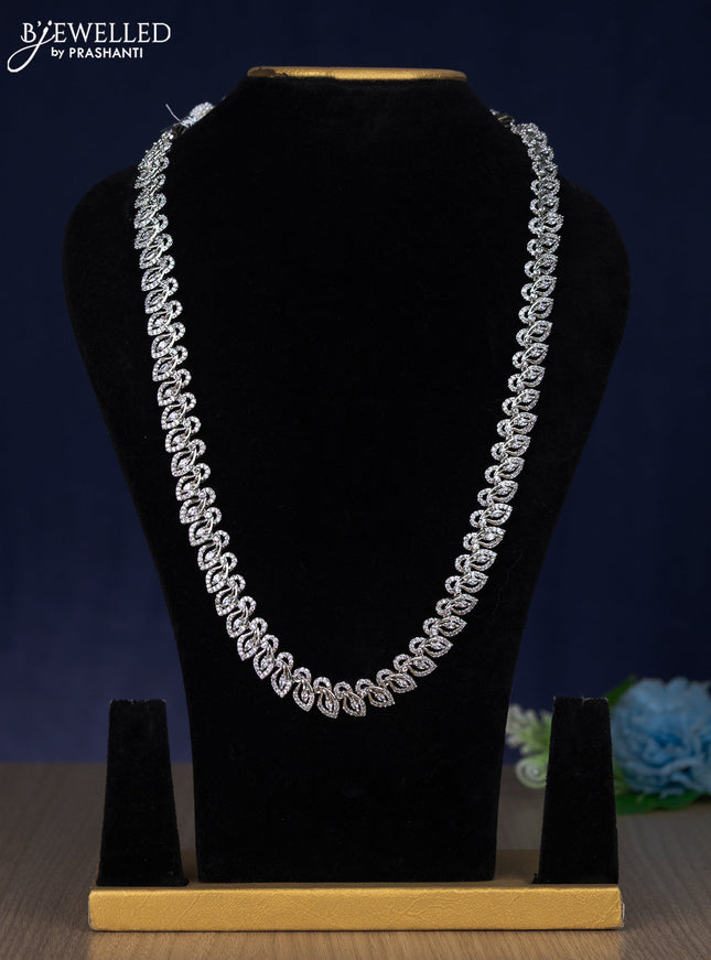 Zircon haaram with cz stones without earring