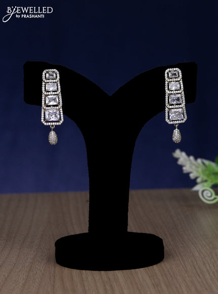 Zircon necklace with cz stones