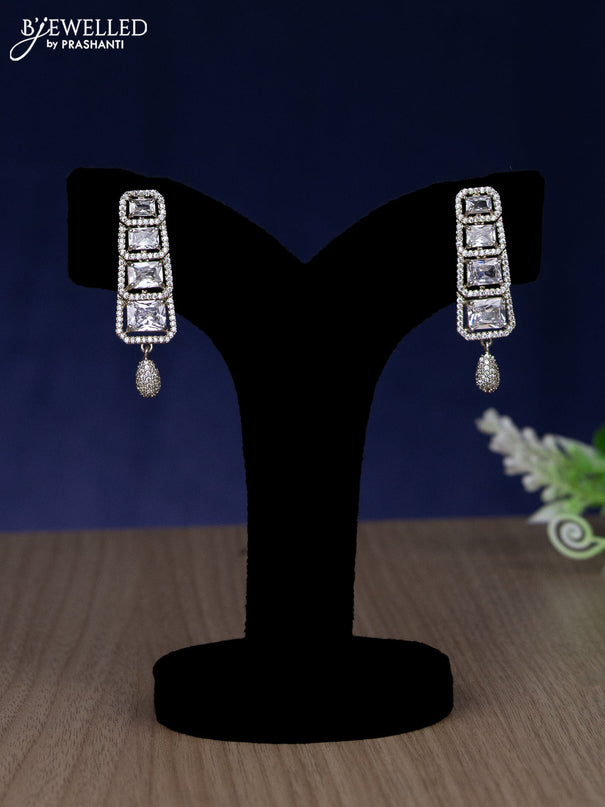 Zircon necklace with cz stones