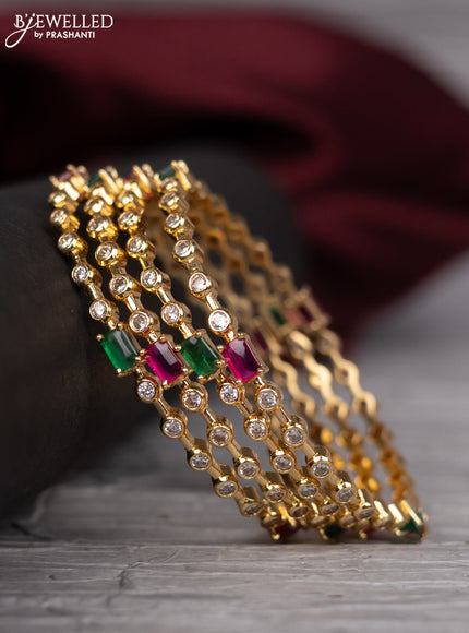 Antique bangle with kemp and cz stones