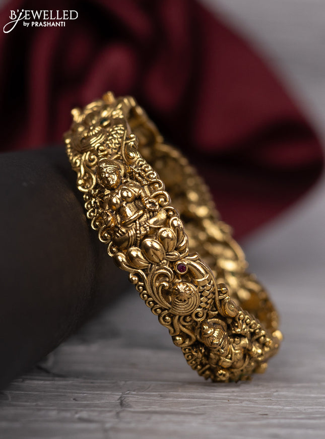 Antique bangle lakshmi design with kemp stones