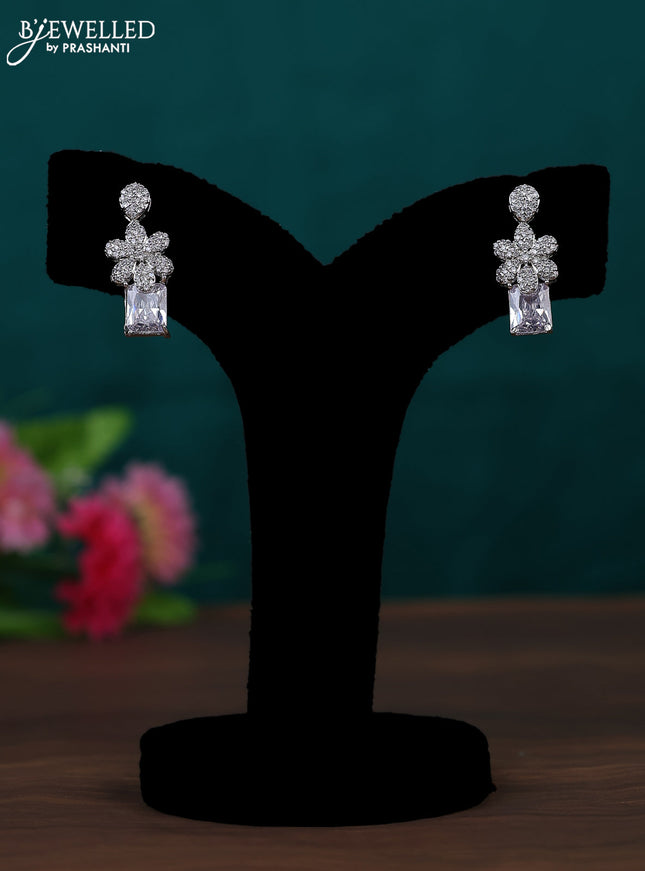Zircon earring with cz stones