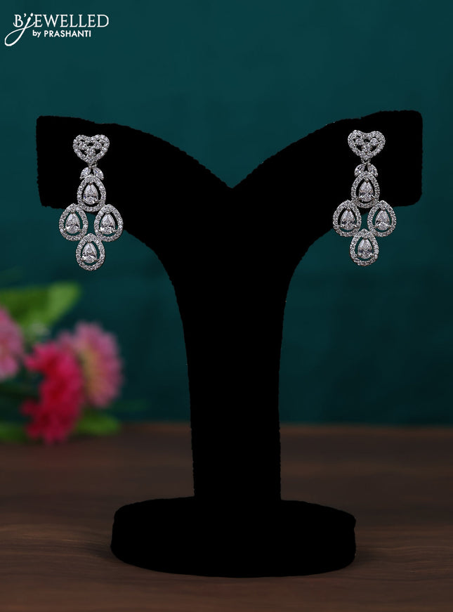 Zircon earring with cz stones