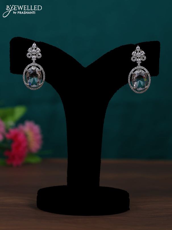 Zircon earring with cz stones