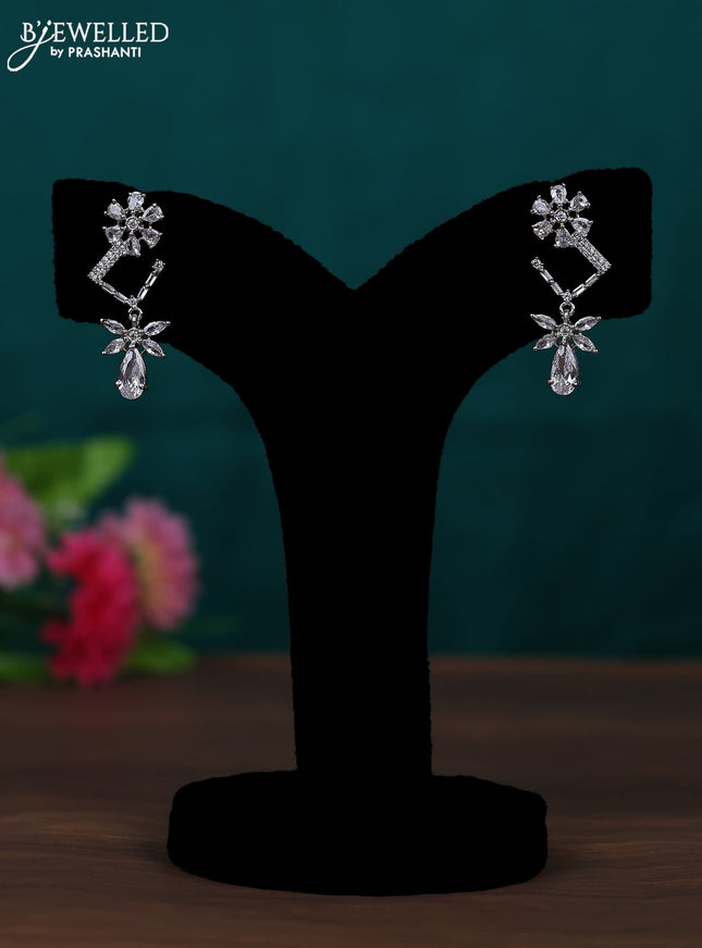 Zircon earring with cz stones