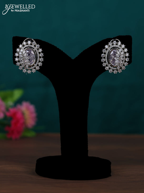 Zircon earring with cz stones