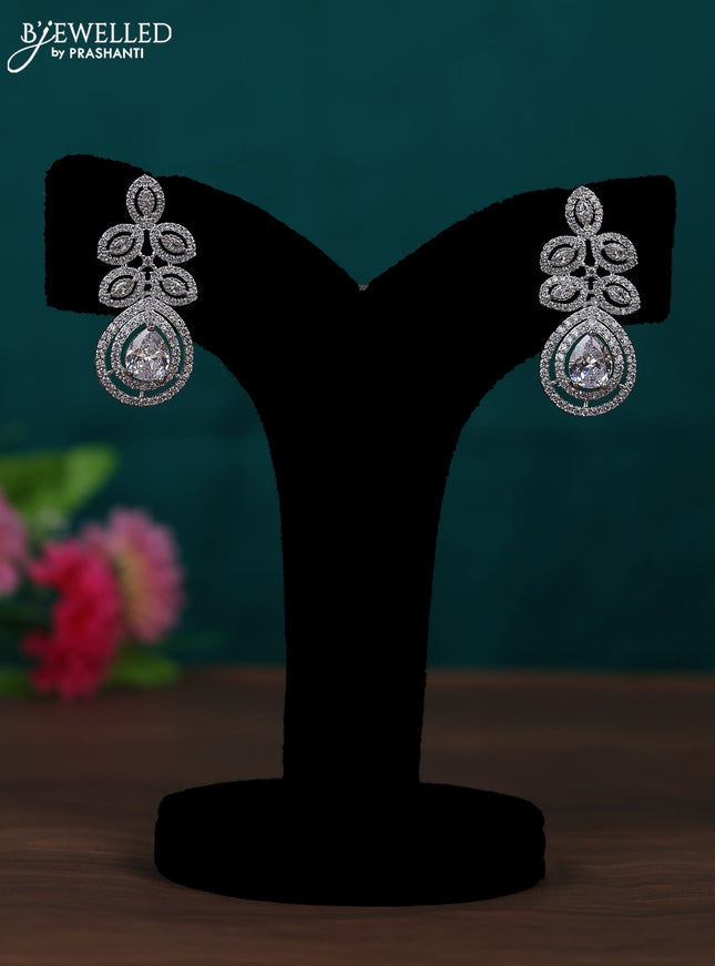 Zircon earring with cz stones