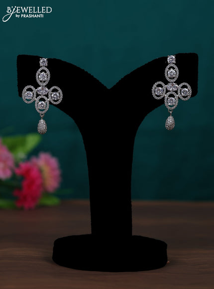 Zircon earring with cz stones