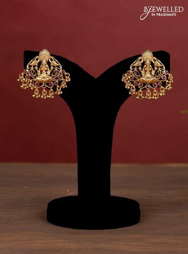 Jaipur crystal beaded multilayer yellow necklace with lakshmi pendant