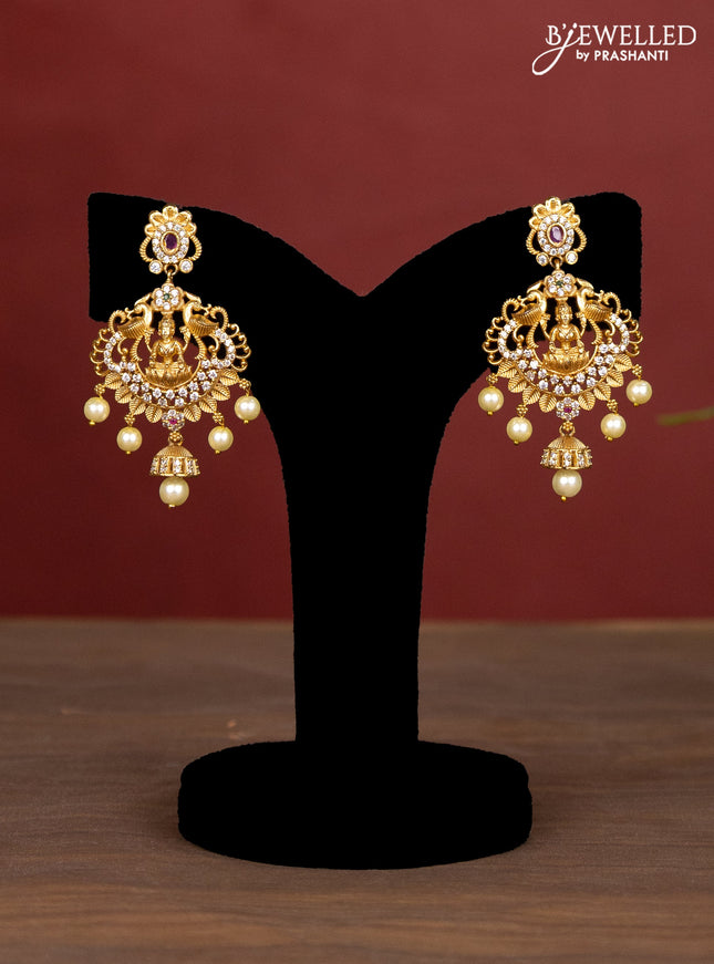 Jaipur crystal beaded multilayer yellow necklace with lakshmi pendant