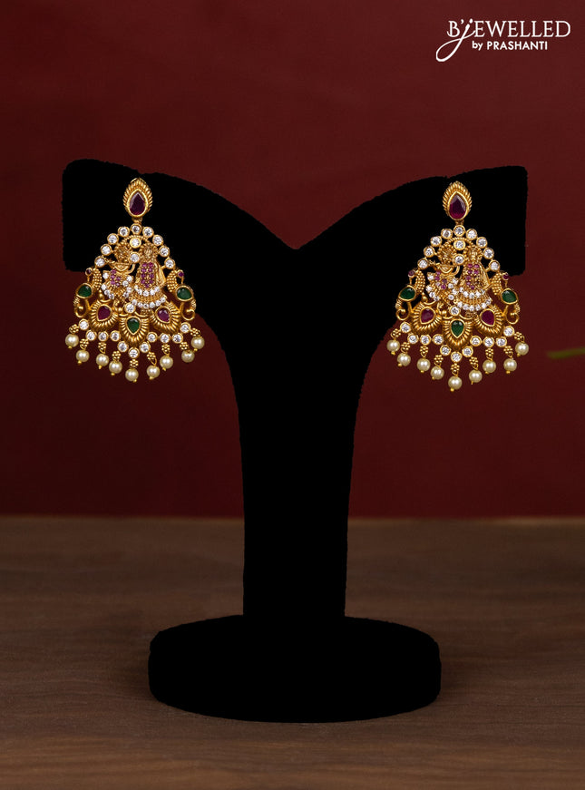 Jaipur crystal beaded multilayer light blue necklace with radhe krishna pendant