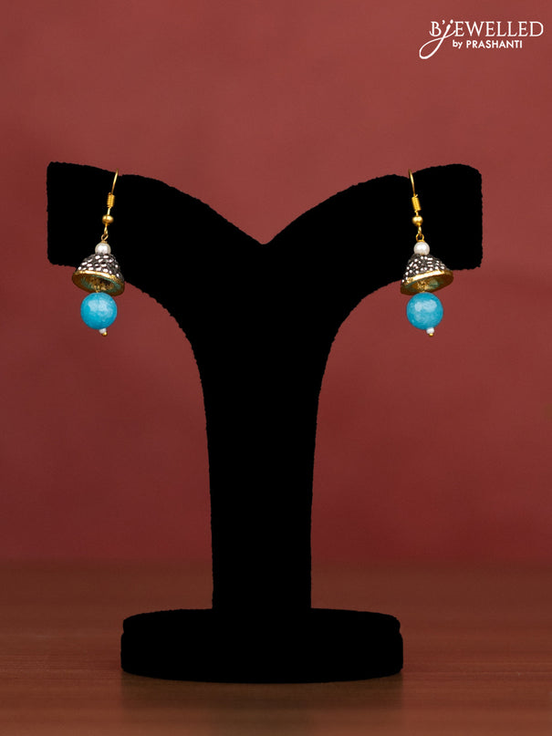 Jaipur multilayer beaded light blue necklace